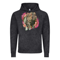 Vintage Black leopard baby hippo Vintage Hoodie - LillyAllenDesigns
