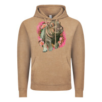 Leopard Baby Hippo Vintage Hoodie | Teevron