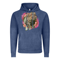 Vintage Denim leopard baby hippo Vintage Hoodie - LillyAllenDesigns