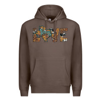 Coffee love texas map sunflower leopard cowhide Premium Hoodie - Artiststas