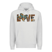 Dove Grey love texas map sunflower leopard cowhide Premium Hoodie - Artiststas