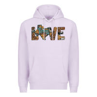 Lilac love texas map sunflower leopard cowhide Premium Hoodie - Artiststas