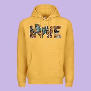Love Texas Map Sunflower Leopard Cowhide Premium Hoodie Designed By Artiststas