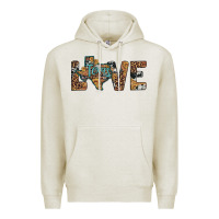 Oatmeal Heather love texas map sunflower leopard cowhide Premium Hoodie - Artiststas