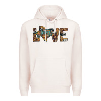 Pale Pink love texas map sunflower leopard cowhide Premium Hoodie - Artiststas