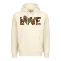 Sandshell love texas map sunflower leopard cowhide Premium Hoodie - Artiststas