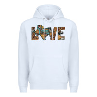 White love texas map sunflower leopard cowhide Premium Hoodie - Artiststas