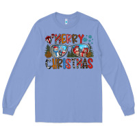 Colony Blue merry christmas Long Sleeve Tee - CowhideDigitalArt