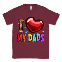 Burgundy i love my dads Classic Tee - OliviaCreatesArt