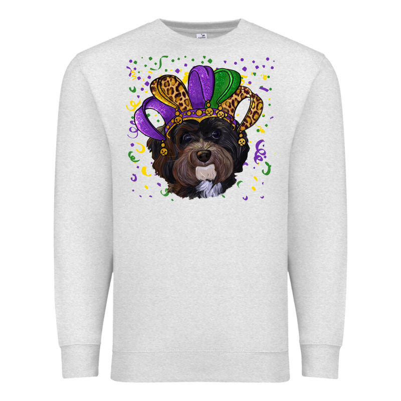 Mardi Gras Havanese Dog With Hat Premium Sweatshirt by RanaPortraitStore | Teevron