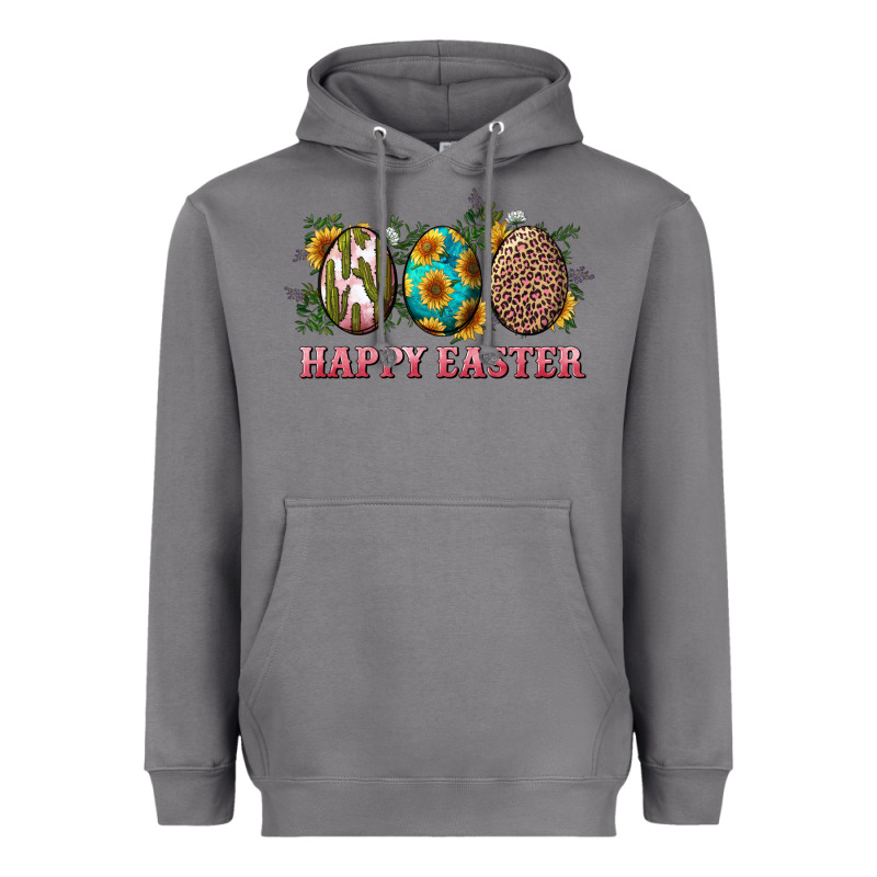 Happy Easter With Western Eggs And Sunflowers Heavyweight Hoodie by RanaPortraitStore | Teevron