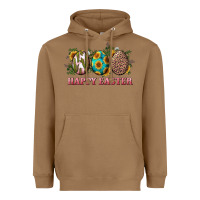 Toasted Coconut Happy Easter With Western Eggs And Sunflowers Heavyweight Hoodie - RanaPortraitStore