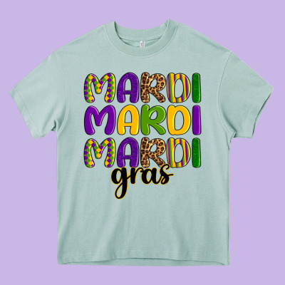 Mardi Mardi Mardi Gras Heavy Core Tee Designed By Oliviacreatesart