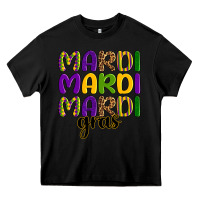 Black mardi mardi mardi gras Heavy Core Tee - OliviaCreatesArt