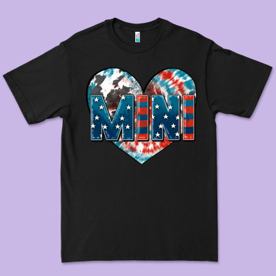 American Mini Heart 4th Of July Premium Tee Designed By Fadigitalartstudio