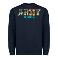 Navy western camo pattern army mom Heavyweight Sweatshirt - Jasminsmagicworld