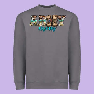 Western Camo Pattern Army Mom Heavyweight Sweatshirt Designed By Jasminsmagicworld