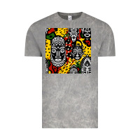 Cloud Rock african masks colorful seamless pattern Vintage Tee - BundleAndBundleShop