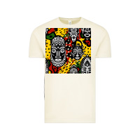 Vintage Arctic african masks colorful seamless pattern Vintage Tee - BundleAndBundleShop