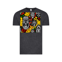 Vintage Black african masks colorful seamless pattern Vintage Tee - BundleAndBundleShop