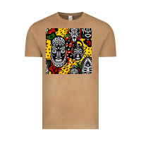 Vintage Camel african masks colorful seamless pattern Vintage Tee - BundleAndBundleShop
