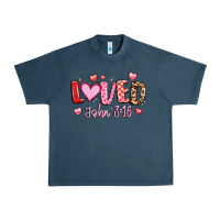 Midnight Navy loved john 3 16 Urban Heavy Tee - LillyAllenDesigns