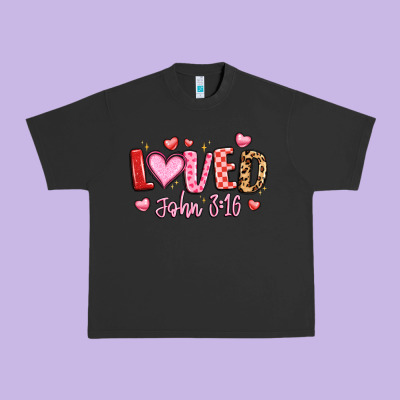 Loved John 3 16 Urban Heavy Tee Designed By Lillyallendesigns