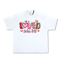 White loved john 3 16 Urban Heavy Tee - LillyAllenDesigns