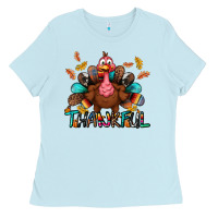 Baby Blue Thankful Ladies Tee - BundleAndBundleShop