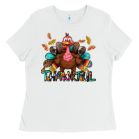 White Thankful Ladies Tee - BundleAndBundleShop
