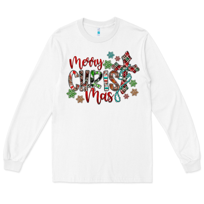 Merry Christmas Long Sleeve Tee by CowhideDigitalArt | Teevron
