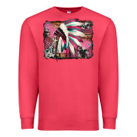 Cardinal indian headdress valentine's day Premium Sweatshirt - Jasminsmagicworld