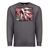 Charcoal Heather indian headdress valentine's day Premium Sweatshirt - Jasminsmagicworld