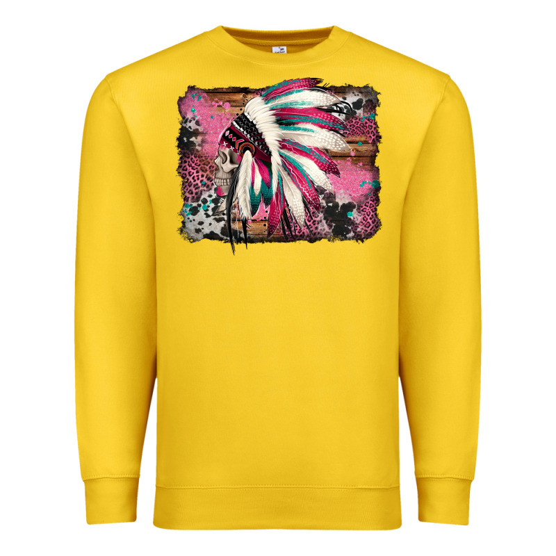 Indian Headdress Valentine's Day Premium Sweatshirt by Jasminsmagicworld | Teevron