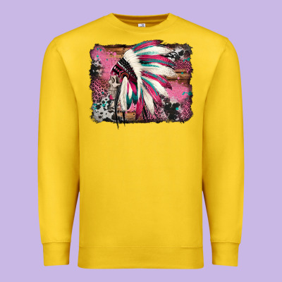 Indian Headdress Valentine's Day Premium Sweatshirt Designed By Jasminsmagicworld