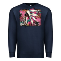Navy indian headdress valentine's day Premium Sweatshirt - Jasminsmagicworld