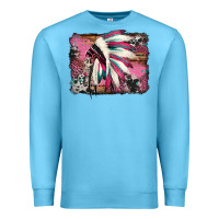 Ocean Blue indian headdress valentine's day Premium Sweatshirt - Jasminsmagicworld