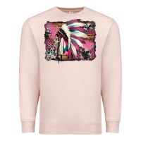 Pale Pink indian headdress valentine's day Premium Sweatshirt - Jasminsmagicworld