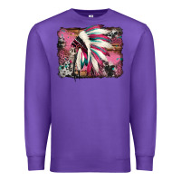 Purple indian headdress valentine's day Premium Sweatshirt - Jasminsmagicworld