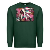 Sports Green indian headdress valentine's day Premium Sweatshirt - Jasminsmagicworld
