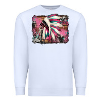 White indian headdress valentine's day Premium Sweatshirt - Jasminsmagicworld