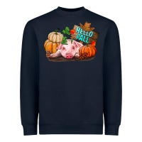 Navy Hello fall pig Heavyweight Sweatshirt - RanaPortraitStore