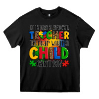 Black it takes a special teacher to hear what a child can't say Heavy Core Tee - OliviaCreatesArt