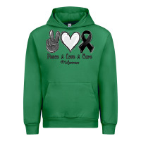 Emerald Peace Love Cure Melanoma Cancer Urban Hoodie - Jasminsmagicworld