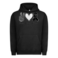 Pigment Black Peace Love Cure Melanoma Cancer Urban Hoodie - Jasminsmagicworld
