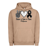 Pigment Burro Peace Love Cure Melanoma Cancer Urban Hoodie - Jasminsmagicworld