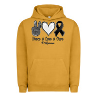 Pigment Peanut Butter Peace Love Cure Melanoma Cancer Urban Hoodie - Jasminsmagicworld