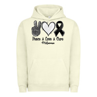 Pigment Pistachio Peace Love Cure Melanoma Cancer Urban Hoodie - Jasminsmagicworld