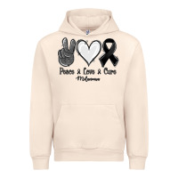 Sandshell Peace Love Cure Melanoma Cancer Urban Hoodie - Jasminsmagicworld