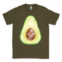 Army Green half avocado fa element Classic Tee - FaDigitalArtStudio